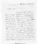3 pages written 7 Oct 1850 by George Cutfield in New Plymouth District to Sir Donald McLean in Wellington, from Inward letters -  Henry King