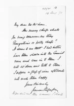 3 pages written 14 Aug 1873 by Sir James Fergusson in New Zealand to Sir Donald McLean, from Inward letters - Sir James Fergusson (Governor)
