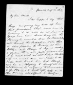 4 pages written 15 Aug 1865 by Archibald John McLean in Glenorchy to Sir Donald McLean, from Inward family correspondence - Archibald John McLean (brother)
