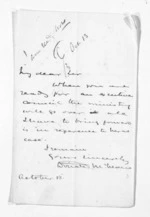 1 page written by Sir Donald McLean to Sir Thomas Robert Gore Browne, from Inward letters - Sir Thomas Gore Browne (Governor)