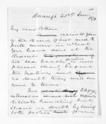 4 pages written 21 Jun 1871 by an unknown author in Aorangi to Dr Daniel Pollen, from Outward drafts and fragments