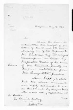 2 pages written 19 May 1849 by Sir Donald McLean in Wanganui, from Native Land Purchase Commissioner - Papers