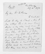 3 pages written 21 Jul 1870 by Philip Harington in Auckland City to Sir Donald McLean, from Inward letters - Philip Harington