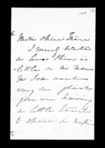 3 pages written 19 Jun 1871 by Annabella McLean in Wellington to Sir Donald McLean, from Inward family correspondence - Annabella McLean (sister)