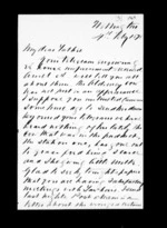 5 pages written 4 Feb 1875 by Sir Robert Donald Douglas Maclean in Wellington to Sir Donald McLean, from Inward family correspondence - Douglas Maclean (son)