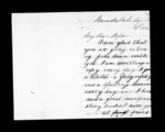 2 pages written 14 Aug 1862 by Sir Robert Donald Douglas Maclean to Sir Donald McLean, from Inward family correspondence - Douglas Maclean (son)