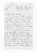 3 pages written 27 Feb 1870 by Henry Tacy Clarke to Sir Donald McLean, from Inward letters - Henry Tacy Clarke