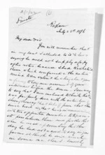 4 pages written 25 Jul 1876 by Robert Smelt Bush in Raglan to Sir Donald McLean, from Inward letters - Robert S Bush