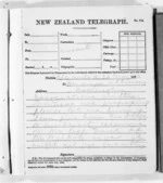 2 pages written 26 May 1876 by Sir Donald McLean in Alexandra to Wellington, from Native Minister and Minister of Colonial Defence - Outward telegrams