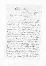 3 pages written 14 Nov 1866 by John Valentine Smith in Wellington City to Sir Donald McLean in Hawke's Bay Region and Napier City, from Inward letters - Surnames, Smith