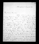 4 pages written 12 Aug 1850 by Sir Donald McLean in Wanganui District to Susan Douglas McLean, from Inward and outward family correspondence - Susan McLean (wife)