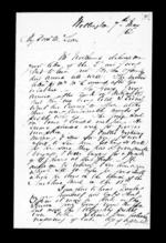 2 pages written 7 May 1862 by Robert Roger Strang in Wellington to Sir Donald McLean, from Family correspondence - Robert Strang (father-in-law)