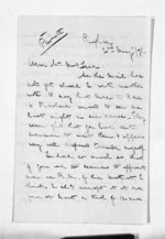 3 pages written 2 May 1871 by Rev Henry Hanson Turton in Raglan to Sir Donald McLean, from Inward letters -  Rev Henry Hanson Turton