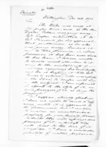 2 pages written 25 Dec 1876 by James Grindell in Wellington to Sir Donald McLean in Napier City, from Inward letters - James Grindell