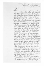 3 pages written 7 Sep 1868 by George Tovey Buckland Worgan to Napier City, from Superintendent, Hawkes Bay and Government Agent, East Coast - Papers