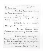 10 pages written by Sir Donald McLean to Charles Marshall, from Secretary, Native Department -  Administration of native affairs