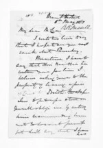 3 pages written 8 May 1863 by Henry Robert Russell in Herbert, Mount to Sir Donald McLean, from Inward letters - H R Russell
