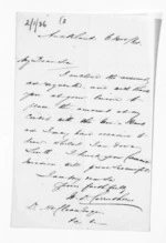 1 page written 6 Nov 1861 by William Douglas Carruthers in Auckland Region to Sir Donald McLean, from Inward letters -  W D Carruthers