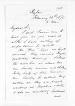 3 pages written 26 Feb 1870 by Herbert William Brabant in Raglan, from Inward letters - H W Brabant