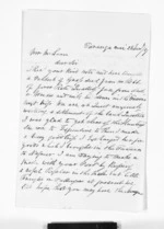 3 pages written 28 Jan 1867 by George Edward Read in Turanganui to Sir Donald McLean, from Inward letters -  G E Read