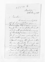 6 pages written 28 May 1858 by William Nicholas Searancke in Masterton to Sir Donald McLean in Auckland Region, from Inward letters - W N Searancke