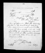 1 page written 3 Dec 1872 by John Rogan to Sir Donald McLean in Napier City, from Native Minister - Inward telegrams