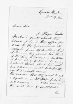 2 pages written 19 Jun 1858 by James Wathan Preece in Epsom to Sir Donald McLean, from Inward letters - James Preece