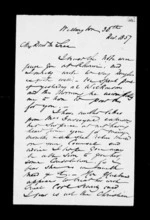 2 pages written 30 Dec 1857 by Robert Roger Strang in Wellington to Sir Donald McLean, from Family correspondence - Robert Strang (father-in-law)