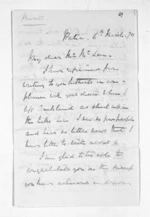 11 pages written 6 Mar 1870 by A S Birch in Patea to Sir Donald McLean, from Inward letters - Surnames, Big - Bla