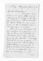 3 pages written 11 Jun 1875 by Henry Churton in Wanganui to Sir Donald McLean, from Inward letters - Surnames, Cha - Cla