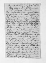 2 pages written 6 Jan 1870 by Sir William Martin in Auckland Region to Sir Donald McLean, from Inward letters - Sir William Martin