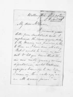 3 pages written 25 Oct 1854 by John Valentine Smith in Wellington to Sir Donald McLean, from Inward letters - Surnames, Smith