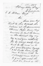 2 pages written 10 Aug 1868 by C Campion in Rangitikei District to Sir Donald McLean, from Inward letters - Surnames, Cam - Car