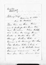 2 pages written 6 Nov 1861 by Raniera Te Iho, from Inward letters - Surnames, War - Wat