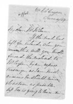 4 pages written 4 Jun 1864 by George Sisson Cooper to Sir Donald McLean, from Inward letters - George Sisson Cooper