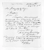 2 pages written 29 Feb 1876 by an unknown author in Wellington to Sir Donald McLean, from Inward letters - Surnames, Har - Haw