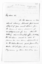 2 pages written 1 Sep 1869 by Captain John L M Carey, from Inward letters - Surnames, Cam - Car
