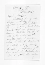 2 pages written 11 Dec 1867 by Henry Robert Russell in Pahautea to Sir Donald McLean, from Inward letters - H R Russell