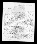 4 pages written 1 Jul 1850 by Robert Roger Strang in Wellington to Sir Donald McLean, from Family correspondence - Robert Strang (father-in-law)