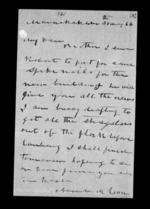 2 pages written 30 May 1866 by Alexander McLean in Maraekakaho to Sir Donald McLean, from Inward family correspondence - Alexander McLean (brother)