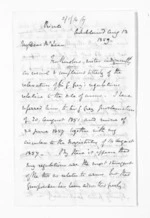 11 pages written 13 Aug 1859 by Sir Thomas Robert Gore Browne in Auckland Region to Sir Donald McLean, from Inward letters -  Sir Thomas Gore Browne (Governor)