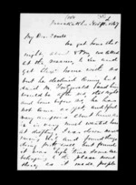 2 pages written 10 Nov 1867 by Archibald John McLean in Maraekakaho to Sir Donald McLean, from Inward family correspondence - Archibald John McLean (brother)