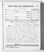 2 pages written 26 May 1876 by Sir Donald McLean in Alexandra to Dr Andrew Sinclair, from Native Minister and Minister of Colonial Defence - Outward telegrams