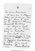 3 pages written by Thomas Purvis Russell to Sir Donald McLean, from Inward letters - Thomas Purvis Russell