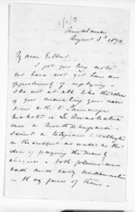 5 pages written 3 Aug 1870 by Henry Tacy Clarke in Auckland Region, from Minister of Colonial Defence - East Coast hostilities