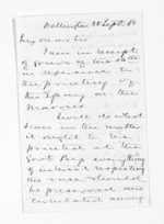 3 pages written 28 Sep 1868 by Sir Donald McLean in Wellington to William Colenso, from Outward drafts and fragments