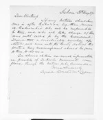 1 page written 30 May 1870 by Sir Donald McLean in Gisborne, from Outward drafts and fragments