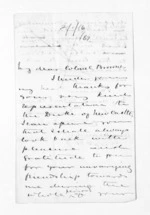 3 pages written 27 Sep 1861 by Sir Donald McLean to Sir Thomas Robert Gore Browne, from Inward and outward letters - Sir Thomas Gore Browne (Governor)
