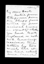 3 pages written 6 May 1872 by Sir Donald McLean to Robert Hart, from Inward family correspondence - Robert Hart (brother-in-law)
