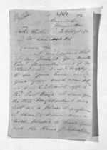 3 pages written 2 Feb 1870 by J Crispe in Mauku to Sir Donald McLean, from Inward letters - Surnames, Cre - Cur